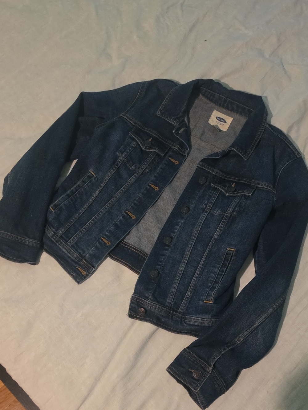 Classic Dark Blue Denim Jacket - Unbranded